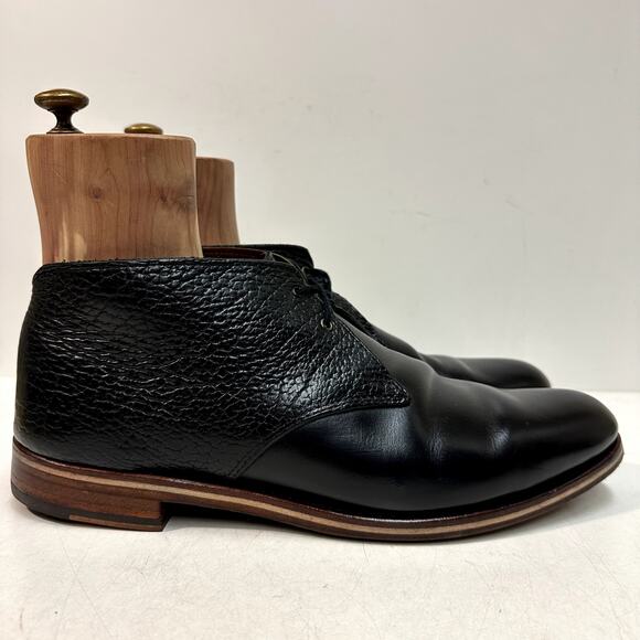 NEW HEELS Rancourt & Co. x Helm Bison Black Calf Chukka Boots Maine USA 13 D